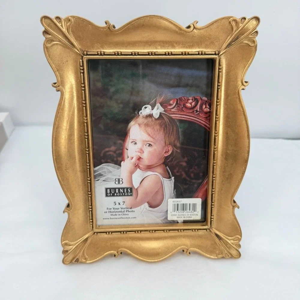 Burnes‎ of Boston Gold Ornate Picture Frame Vintage Baroque 5x7 NEW Elegant